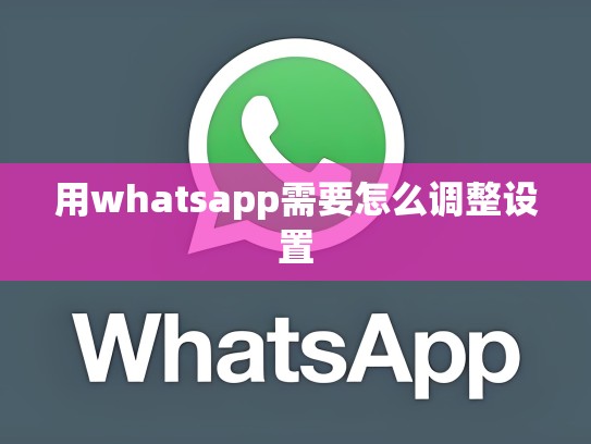 用whatsapp需要怎么调整设置