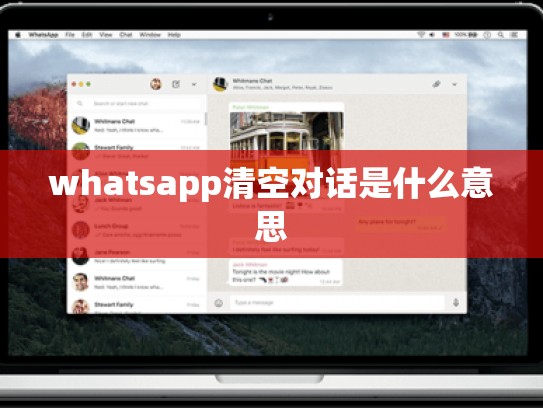 whatsapp清空对话是什么意思