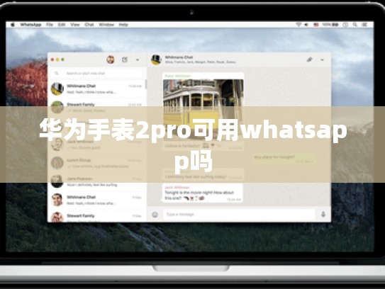 华为手表2pro可用whatsapp吗