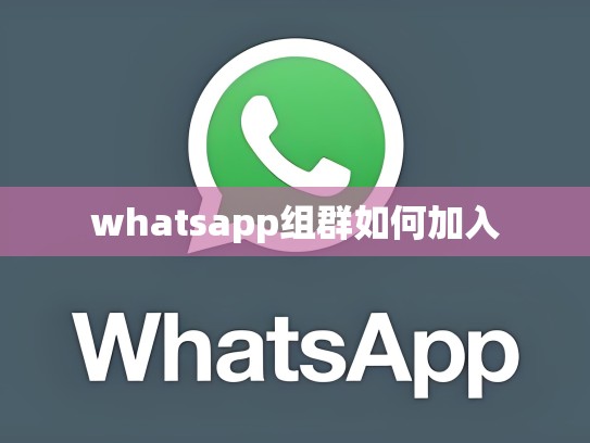 whatsapp组群如何加入