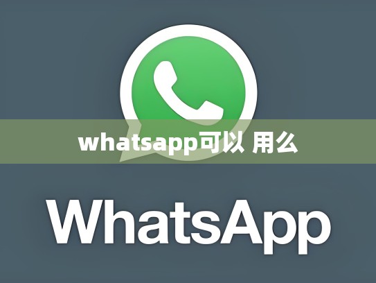 whatsapp可以 用么