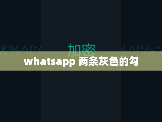 whatsapp 两条灰色的勾