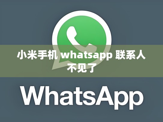 小米手机 whatsapp 联系人不见了