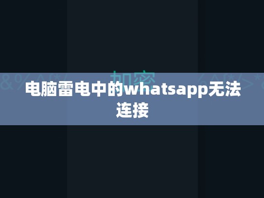 电脑雷电中的whatsapp无法连接