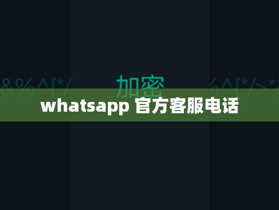 whatsapp 官方客服电话