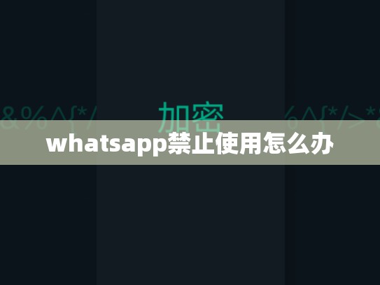 whatsapp禁止使用怎么办