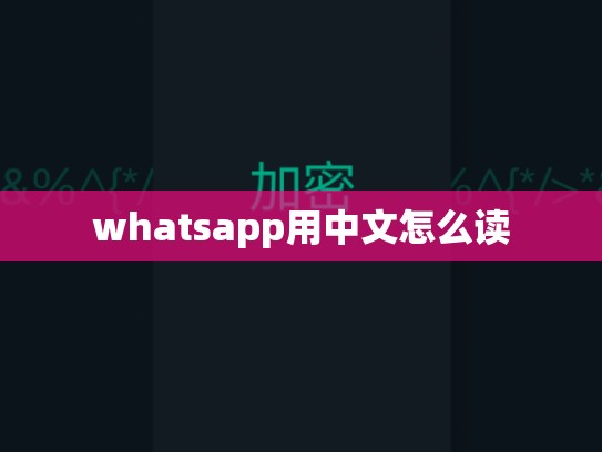 whatsapp用中文怎么读