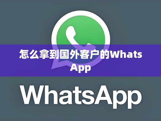 怎么拿到国外客户的WhatsApp