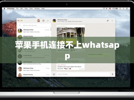 苹果手机连接不上whatsapp