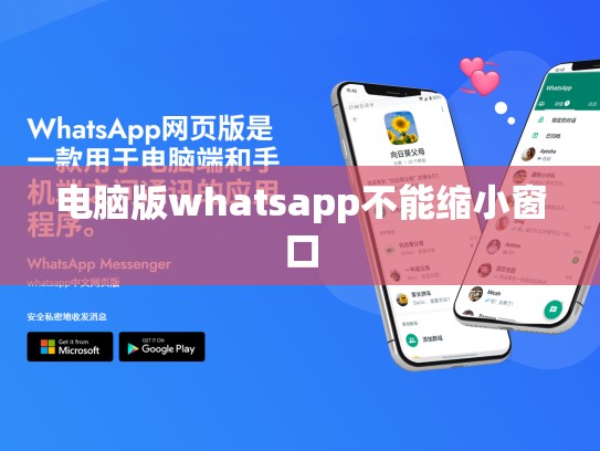 电脑版whatsapp不能缩小窗口