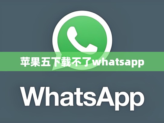 苹果五下载不了whatsapp