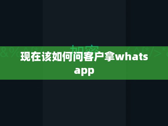 现在该如何问客户拿whatsapp