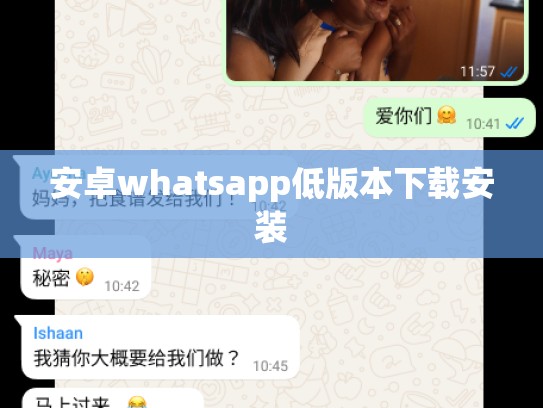 安卓whatsapp低版本下载安装