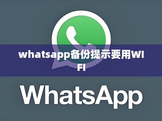 whatsapp备份提示要用WIFI