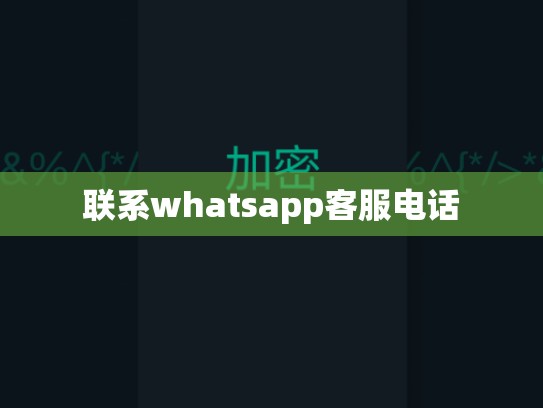 联系whatsapp客服电话
