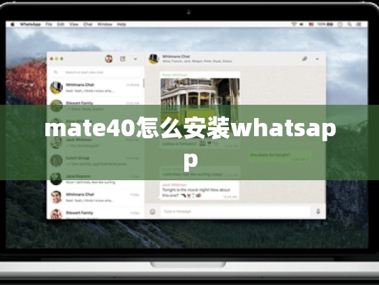 mate40怎么安装whatsapp