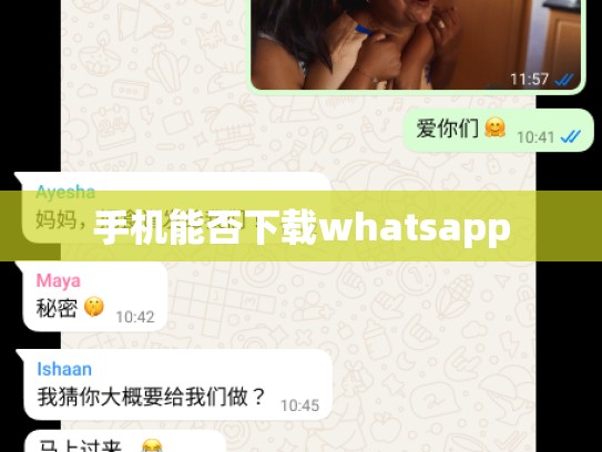 手机能否下载whatsapp