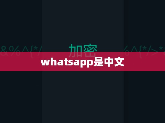 whatsapp是中文