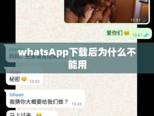 whatsApp下载后为什么不能用