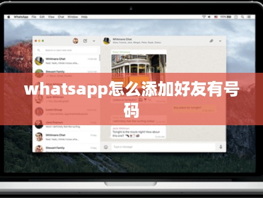 whatsapp怎么添加好友有号码