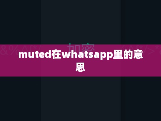 muted在whatsapp里的意思
