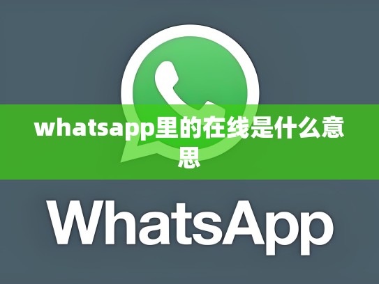 whatsapp里的在线是什么意思