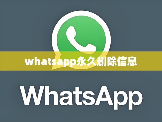 whatsapp永久删除信息