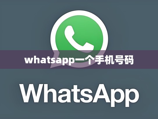 whatsapp一个手机号码