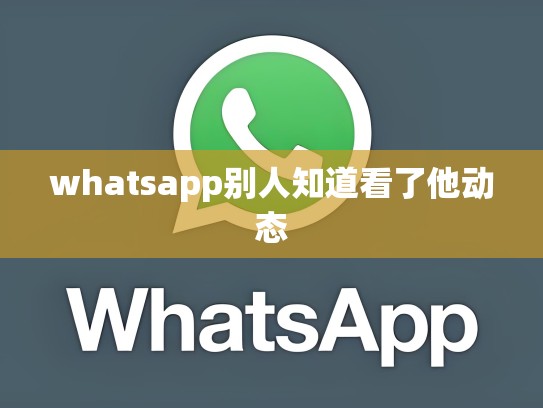whatsapp别人知道看了他动态