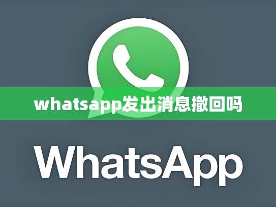 whatsapp发出消息撤回吗