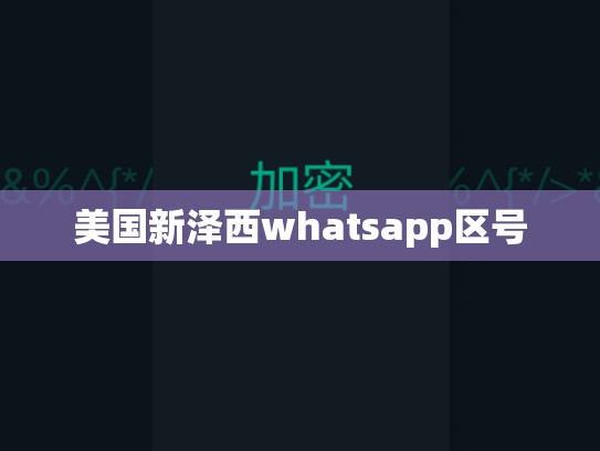 美国新泽西whatsapp区号