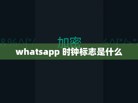 whatsapp 时钟标志是什么