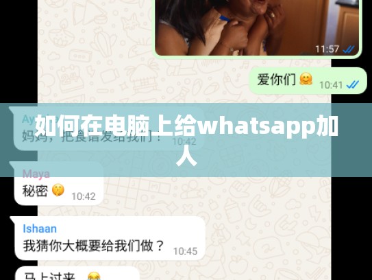 如何在电脑上给whatsapp加人