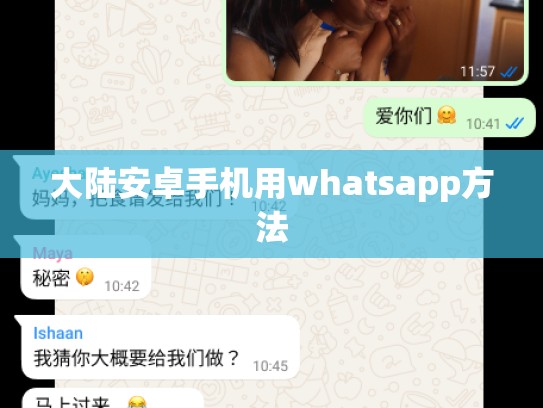 大陆安卓手机用whatsapp方法
