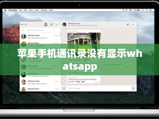 苹果手机通讯录没有显示whatsapp