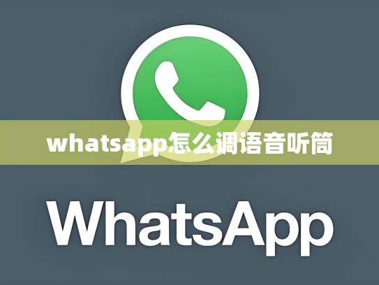 whatsapp怎么调语音听筒