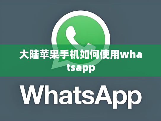 大陆苹果手机如何使用whatsapp