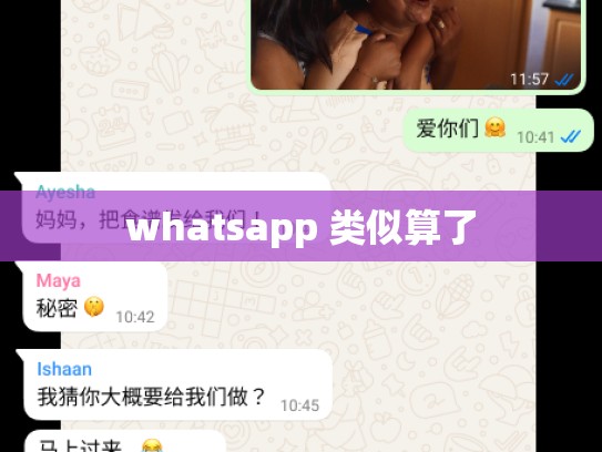 whatsapp 类似算了