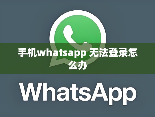 手机whatsapp 无法登录怎么办