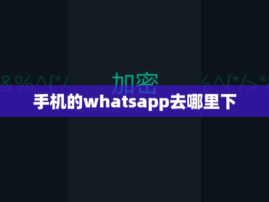 手机的whatsapp去哪里下