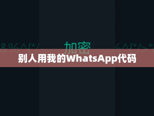 别人用我的WhatsApp代码