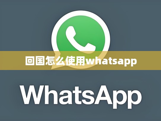 回国怎么使用whatsapp