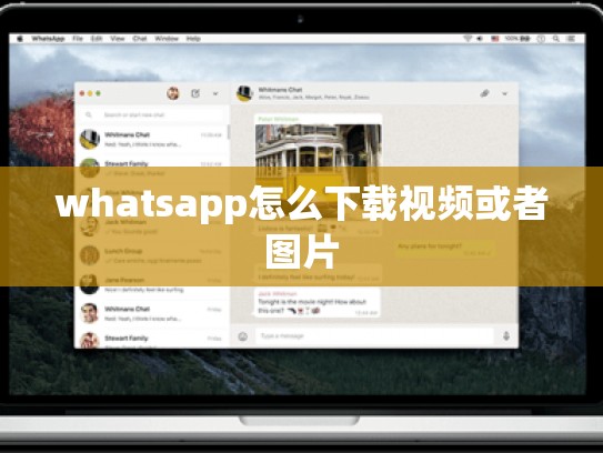 whatsapp怎么下载视频或者图片