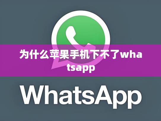 为什么苹果手机下不了whatsapp