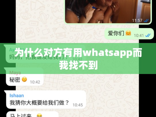 为什么对方有用whatsapp而我找不到