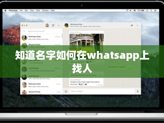 知道名字如何在whatsapp上找人