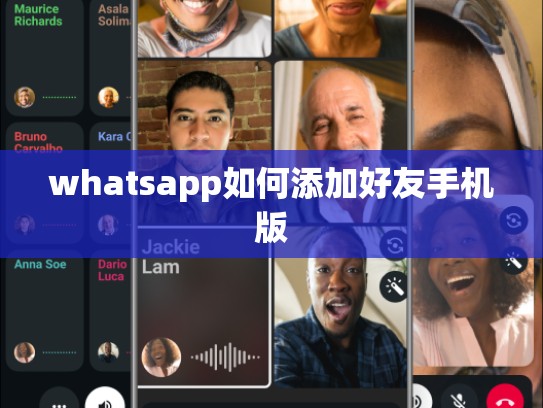 whatsapp如何添加好友手机版