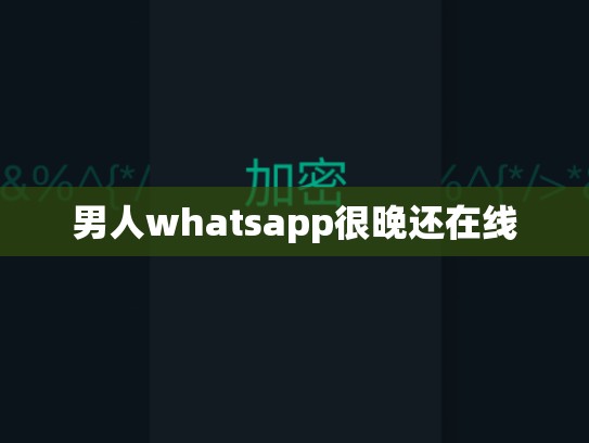 男人whatsapp很晚还在线