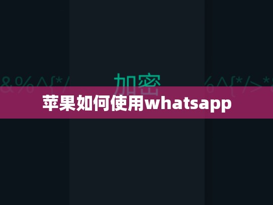 苹果如何使用whatsapp