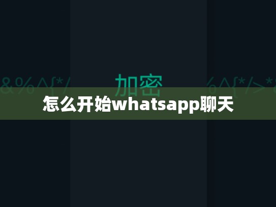 怎么开始whatsapp聊天